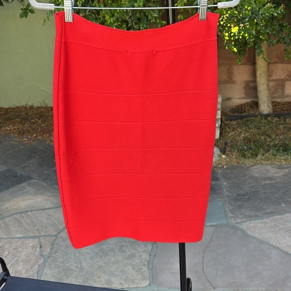 Romeo & Juliet Couture Skirt Red Mini Bandage Stretch Fitted Pencil Size Large - Picture 5 of 5